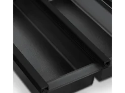 Best Cuisio Besteckeinsatz Höhe 55mm Transluzent Anthrazit mit Messerblock Für Blum Legrabox 473mm Korpusbreite 1000mm Besteckkästen