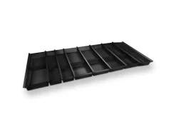 Best Cuisio Besteckeinsatz Höhe 55mm Transluzent Anthrazit mit Messerblock Für Blum Legrabox 473mm Korpusbreite 1200mm Besteckkästen