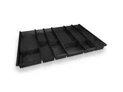 Cuisio Besteckeinsatz 400 mm Höhe 55 mm Transluzent Anthrazit Für Blum Legrabox 473 mm Besteckkästen