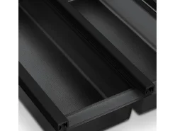 Cuisio Besteckeinsatz 400 mm Höhe 55 mm Transluzent Anthrazit Für Blum Legrabox 473 mm Besteckkästen