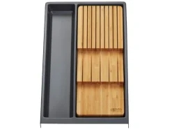 SOTECH Besteckkästen<Mehrzweckeinsatz SEPARADO Individual Genarbt 300x474x51mm Schubladeneinsatz inkl. Messereinsatz Schiefergrau