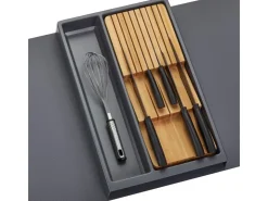 SOTECH Besteckkästen<Mehrzweckeinsatz SEPARADO Individual Genarbt 300x474x51mm Schubladeneinsatz inkl. Messereinsatz Schiefergrau
