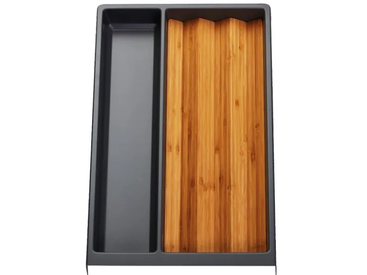SOTECH Besteckkästen<Mehrzweckeinsatz SEPARADO Individual Genarbt 300x474x51mm Schubladeneinsatz inkl. Gewürzeinsatz Schiefergrau