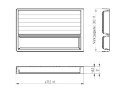 SOTECH Besteckkästen<Mehrzweckeinsatz SEPARADO Individual Genarbt 300x474x51mm Schubladeneinsatz inkl. Gewürzeinsatz Schiefergrau