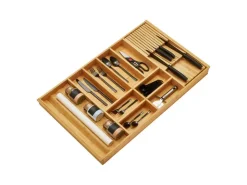 SOTECH Besteckkästen<Orga-Box-1 Bambus Besteckeinsatz 10 Fächer Für Blum Tandembox Antaro Schubladen 819x473x56 mm im 90er Schrank