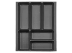 SOTECH ORGA-BOX-2 Besteckeinsatz Tiefe 462 mm Höhe 50,5 mm Für Nobilia Küchen Canvas Struktur Breite 359 mm Anthrazit