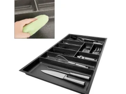 SOTECH Besteckkästen<ORGA-BOX-2 Besteckeinsatz Tiefe 462 mm Höhe 50,5 mm Für Nobilia Küchen Canvas Struktur Breite 809 mm Anthrazit