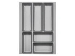 SOTECH Besteckkästen<ORGA-BOX-2 Besteckeinsatz Tiefe 462 mm Höhe 50,5 mm Für Nobilia Küchen Canvas Struktur Breite 309 mm Silbergrau