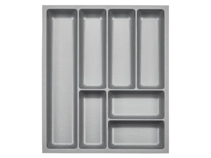 SOTECH Besteckkästen<ORGA-BOX-3 Besteckeinsätze Tiefe 473 mm Höhe 50,5 mm Schubladeneinsätze Breite 391 mm Silbergrau