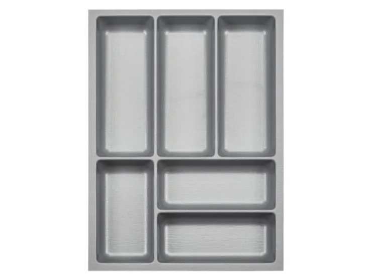 SOTECH ORGA-BOX-3 Besteckeinsätze Tiefe 473 mm Höhe 50,5 mm Schubladeneinsätze Breite 341 mm Silbergrau