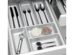 SOTECH ORGA-BOX-3 Besteckeinsätze Tiefe 473 mm Höhe 50,5 mm Schubladeneinsätze Breite 341 mm Silbergrau