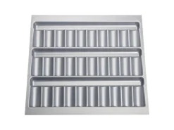 Discount ORGA-BOX Gewürzgläsereinsatz 488 x 473 x 28 mm Silbergrau Gewürzdoseneinsatz Für 60er Korpusbreite Besteckkästen