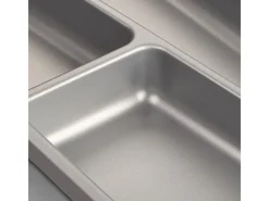 Best ORGA-BOX II Besteckeinsatz 800 mm Höhe 45 mm Silbergrau Für Nobilia Schubladen Besteckkästen