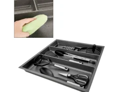 Clearance SOTECH ORGA-BOX-2 Multifunktionseinsatz Tiefe 462mm Höhe 50,5mm Für Nobilia Küche Canvas Struktur Breite 509mm Anthrazit