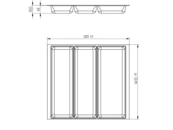 Clearance SOTECH ORGA-BOX-2 Multifunktionseinsatz Tiefe 462mm Höhe 50,5mm Für Nobilia Küche Canvas Struktur Breite 509mm Anthrazit