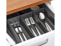 SOTECH Besteckkästen<Orga-Box VII Besteckeinsatz Basaltgrau 400 mm Höhe 50,5 mm mit Softtouch Oberfläche