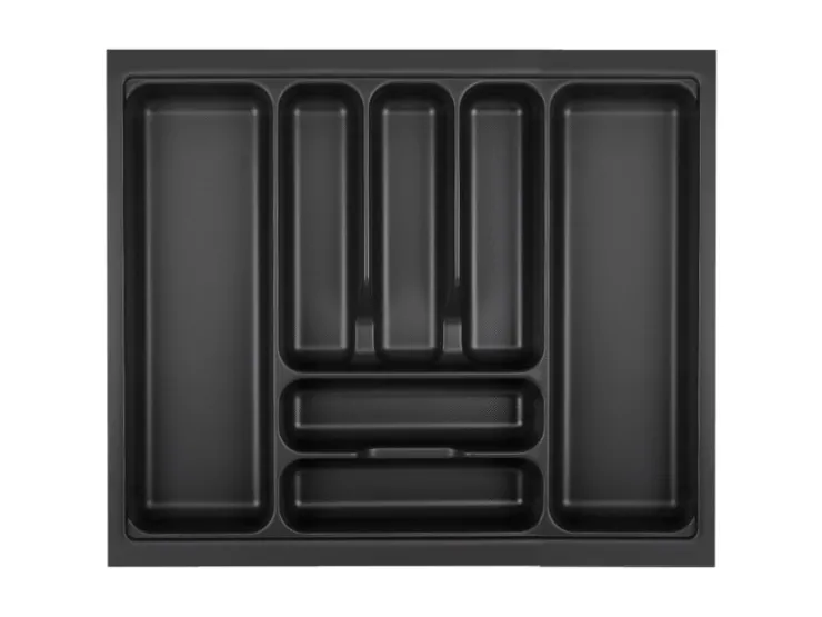 Clearance SOTECH Orga-Box VIII Besteckeinsatz 511 x 480 x 55 mm Lavagrau mit Perlstruktur Für 60er Schränke in Häcker Küchen