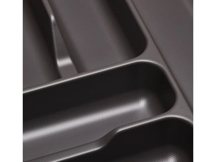Clearance SOTECH Orga-Box VIII Besteckeinsatz 511 x 480 x 55 mm Lavagrau mit Perlstruktur Für 60er Schränke in Häcker Küchen