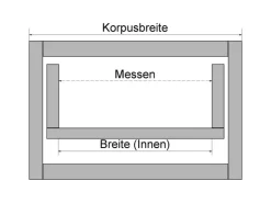 Clearance SOTECH Orga-Box VIII Besteckeinsatz 511 x 480 x 55 mm Lavagrau mit Perlstruktur Für 60er Schränke in Häcker Küchen
