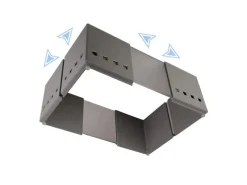 1x Organisationsrahmen CuisioFlex 129 mm Höhe Stufenlos Verstellbar von 236 - 386 mm inkl. Anti-Rutsch-Füße Besteckkästen