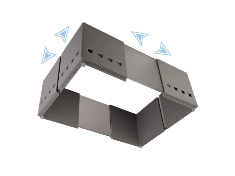 1x Organisationsrahmen CuisioFlex 129 mm Höhe Stufenlos Verstellbar von 236 - 386 mm inkl. Anti-Rutsch-Füße Besteckkästen