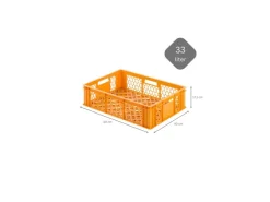 Outlet PROREGAL SparSet 10 x Eurobehälter Bäcker- und Konditorenkasten HxBxT 17,1 x 40 x 60 33 Liter Gelb-Orange Brötchenkiste Sstapelbare Bäckerkiste