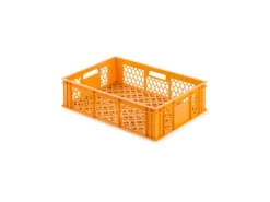 Outlet PROREGAL SparSet 10 x Eurobehälter Bäcker- und Konditorenkasten HxBxT 17,1 x 40 x 60 33 Liter Gelb-Orange Brötchenkiste Sstapelbare Bäckerkiste