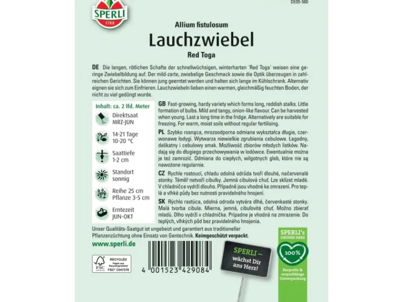 Sale Lauchzwiebel "Red Toga" (Allium fistulosum) Kühlschränke