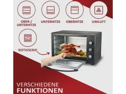 Outlet STEINBORG SB-3006 Backofen 60 Liter 2000 Watt Schwarz