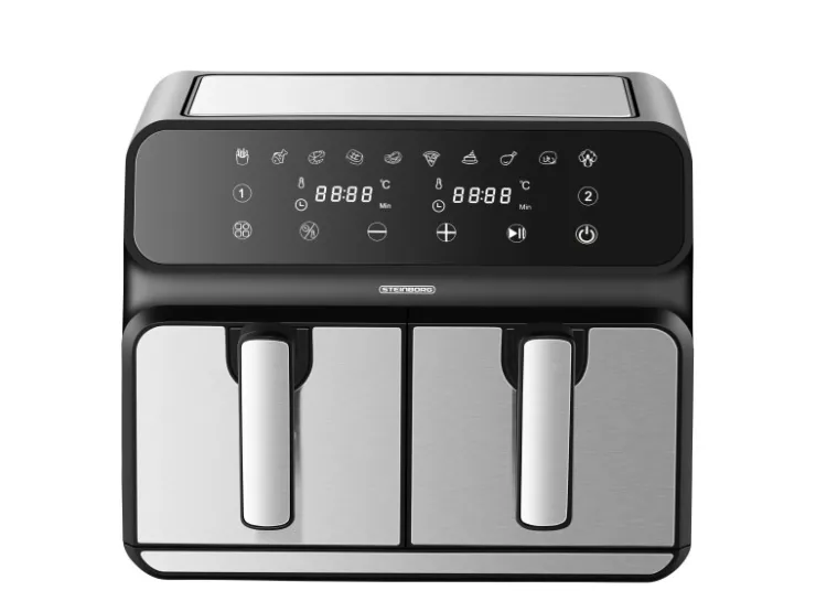 Sale STEINBORG SB-3131 Dual Heißluftfritteuse 4+4 Liter 1700 Watt
