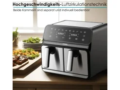 Sale STEINBORG SB-3131 Dual Heißluftfritteuse 4+4 Liter 1700 Watt