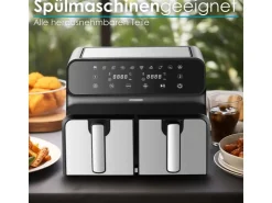 Sale STEINBORG SB-3131 Dual Heißluftfritteuse 4+4 Liter 1700 Watt