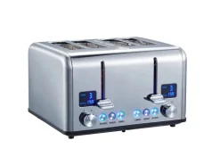 STEINBORG Haushaltsgeräte<SB-2080 Edelstahl Toaster 4 Scheiben 1630W