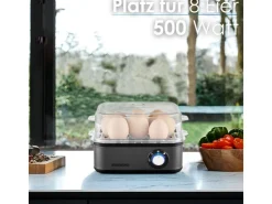 Outlet STEINBORG SB-2630 Eierkocher für 1 bis 8 Eier Dampfauslass 500 Watt