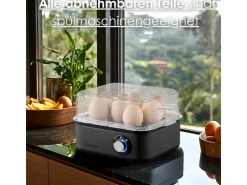 Outlet STEINBORG SB-2630 Eierkocher für 1 bis 8 Eier Dampfauslass 500 Watt