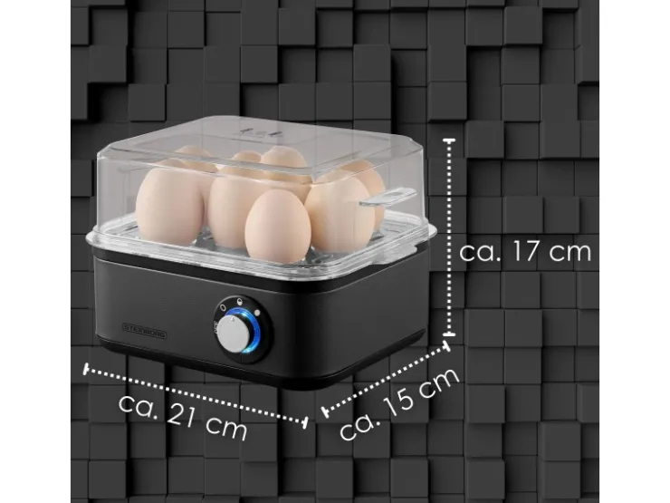 Outlet STEINBORG SB-2630 Eierkocher für 1 bis 8 Eier Dampfauslass 500 Watt