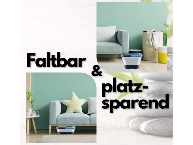 Hot SB-1061 Faltbares Fußsprudelbad mit Fernbedienung Platzsparend Timer Haushaltsgeräte