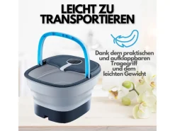 Hot SB-1061 Faltbares Fußsprudelbad mit Fernbedienung Platzsparend Timer Haushaltsgeräte
