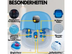 Best STEINBORG SB-1060 Faltbares Fußsprudelbad mit Fernbedienung Platzsparend Timer