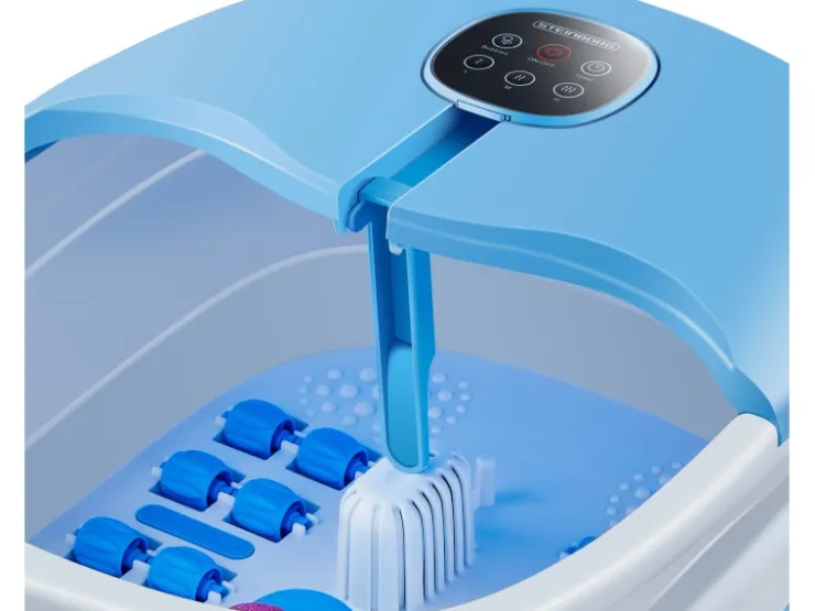 Best STEINBORG SB-1060 Faltbares Fußsprudelbad mit Fernbedienung Platzsparend Timer