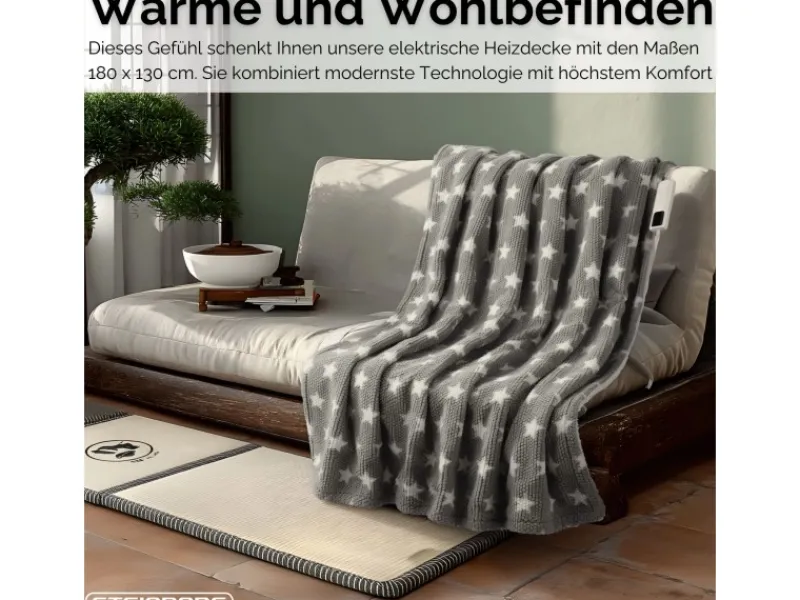 Sale SB-9524 Heizdecke mit Timer 9 Temperaturstufen 180x130 cm Haushaltsgeräte