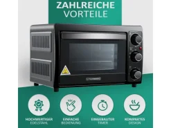 Discount STEINBORG SB-3015 Minibackofen 15 Liter 1300 Watt Schwarz
