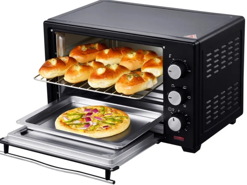 Sale SB-3002 Minibackofen mit Umluft 25 Liter 1600 Watt Schwarz Haushaltsgeräte