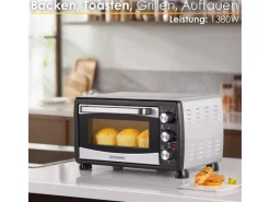 Outlet SB-3007 Minibackofen mit Umluft 20 Liter 1380 Watt Haushaltsgeräte