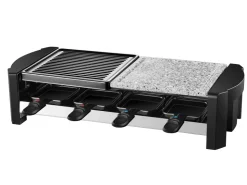 STEINBORG Haushaltsgeräte<SB-2140 Raclette Grill für 8 Personen mit Kombinierter Grillfläche 1300 Watt