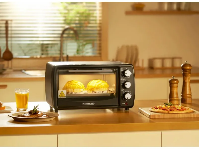 Hot SB-3005S Minibackofen 13 Liter 1200 Watt Schwarz Haushaltsgeräte