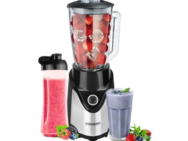 New SB-7030 Standmixer mit To-Go Becher Glaskrug BPA-Frei 500 Watt Haushaltsgeräte