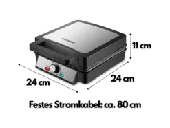 Hot SB-2060 Waffeleisen für 4 Waffeln Antihaftbeschichtung 1200 Watt Haushaltsgeräte