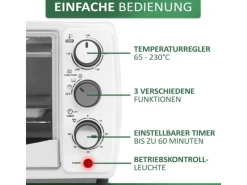 Sale STEINBORG SB-3005W Minibackofen 13 Liter 1200 Watt Weiß