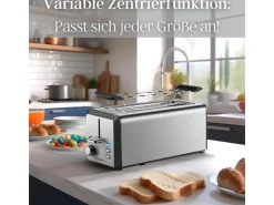 Sale STEINBORG SB-2211 XXL Langschlitz Toaster mit Brötchenaufsatz 1500 Watt